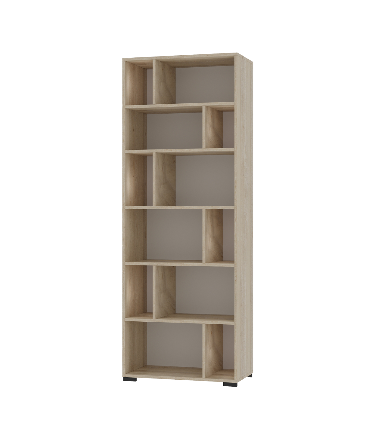 Відкрита шафа-стелаж з асиметричними полицями, 719х405х2025 мм, АНШАР ГРУП (6607)